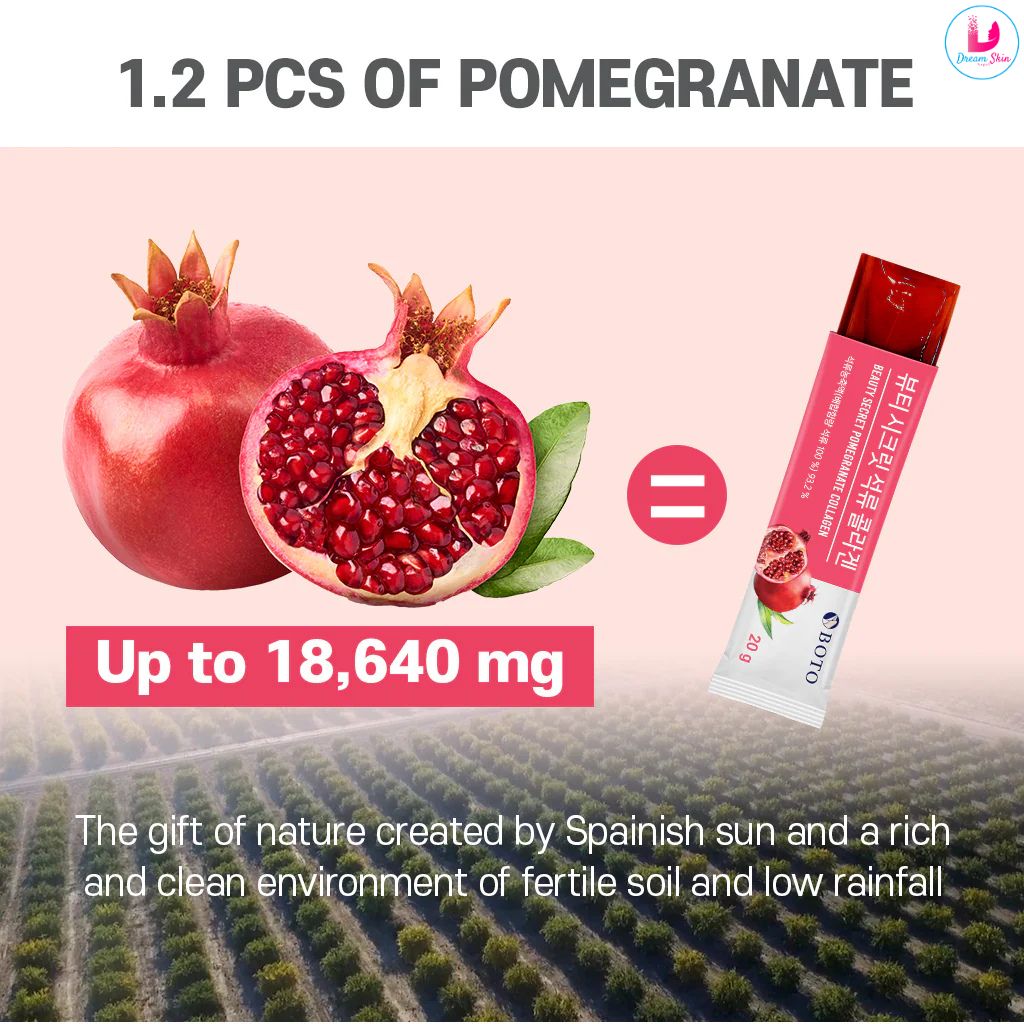 BOTO Beauty Secret Pomegranate Collagen [20g x 15 sticks]